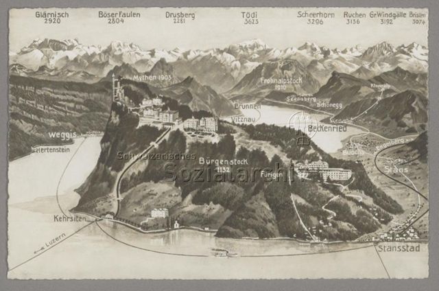 Hotel Fürigen über dem Vierwaldstättersee