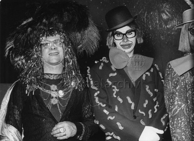 Foto aus Nachlass von Werner Dietrich (links auf dem Bild) - Künstlermaskenball Kongresshaus - Zürich, ca. 1956-1964