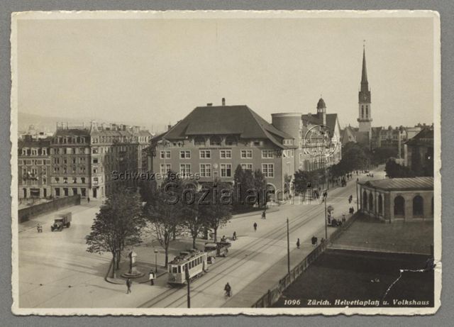 Zürich. Helvetiaplatz und Volkshaus