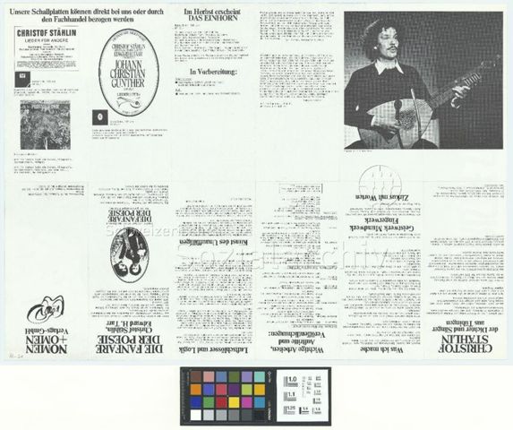 "Christof Stählin – Geistwerk Mundwerk Fingerwerk – erzählt gespielt gesungen", 10.07.1981