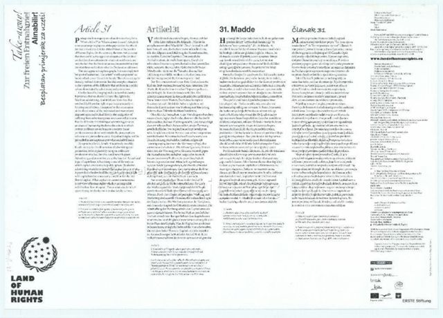 "Artikel 31" - Anmerkungen in vier Sprachen