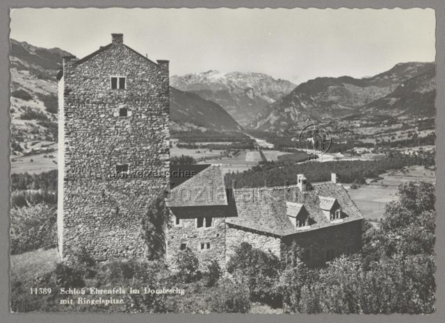 Schloss Ehrenfels im Domleschg mit Ringelspitze