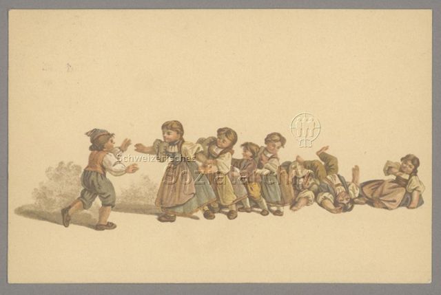 Postkartenserie Pro Juventute, Spielende Kinder (Poststempel: 26.12.1916?)