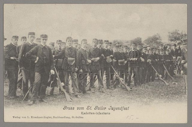 Gruss vom St. Galler Jugendfest. Kadetten Infanterie