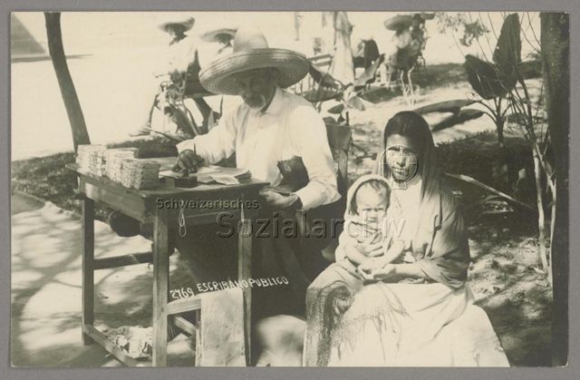 Escribando publico", Mexiko, um 1930