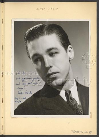 Fotoalbum Nico Kaufmann, 1928–1950 – "New York", "For Nico, With affectionate greetings and very best wishes, always – Gordon Manley, Mai 1 - 1947, New York"