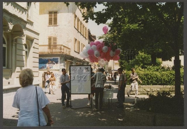 15 Jahre HALU: Standaktion (18.06.1994, Luzern)<br>