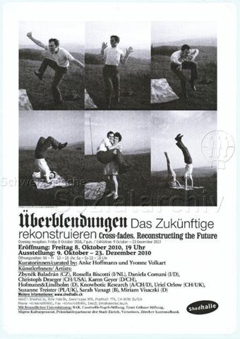 "Überblendungen - Das Zukünftige rekonstruieren / Cross-fades - Reconstructing the Future" - junger Mann und Frau in expressiven Posen