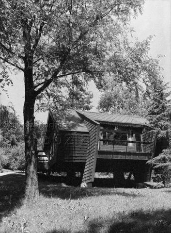 Bosco della Bella, Feriendorf für kinderreiche Familien - Ansicht eines Ferienhauses; um 1975