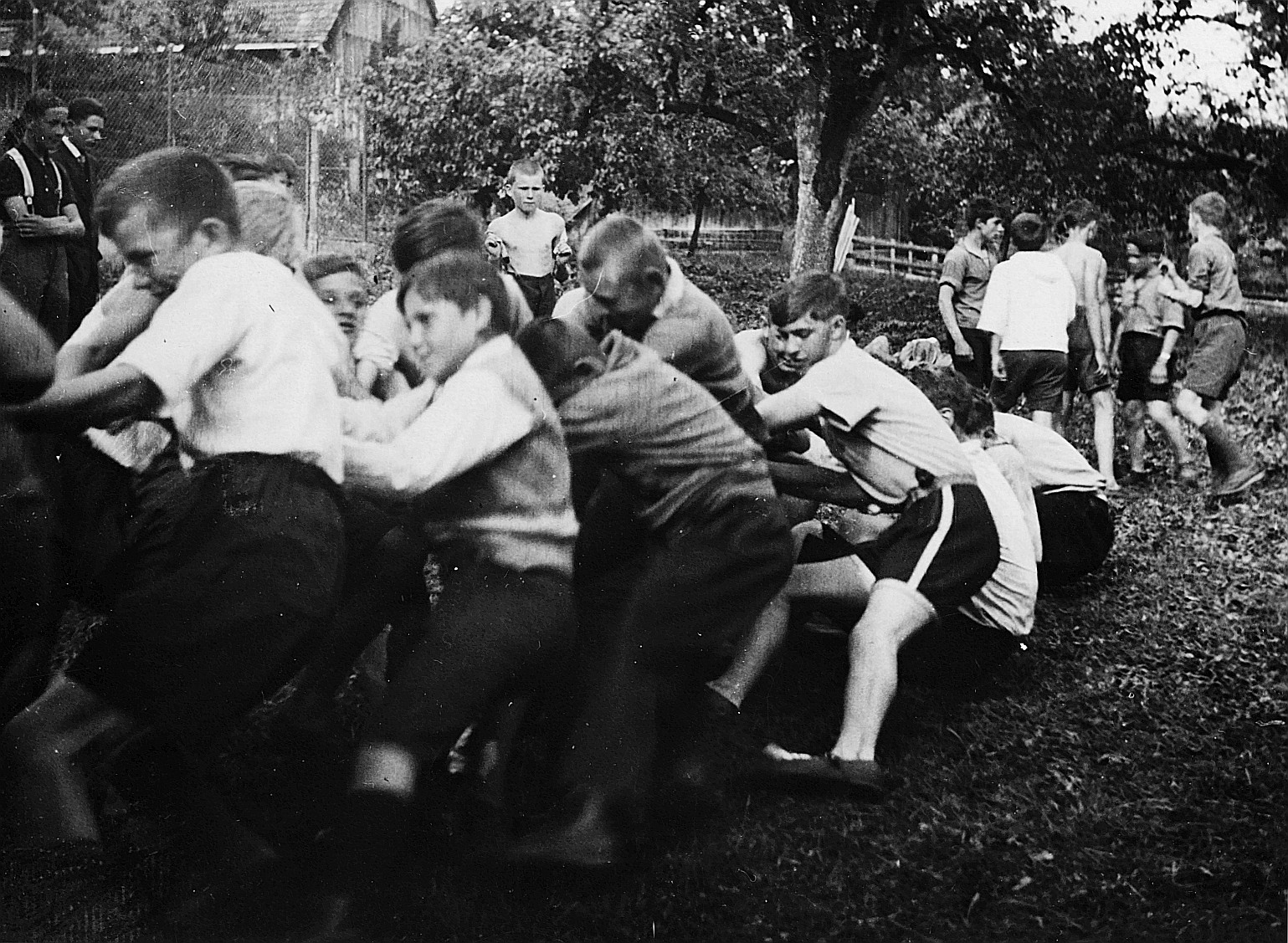 Wandervogel-Landsgemeinde in Otelfingen - Wandervögel beim Seilziehen (1935)