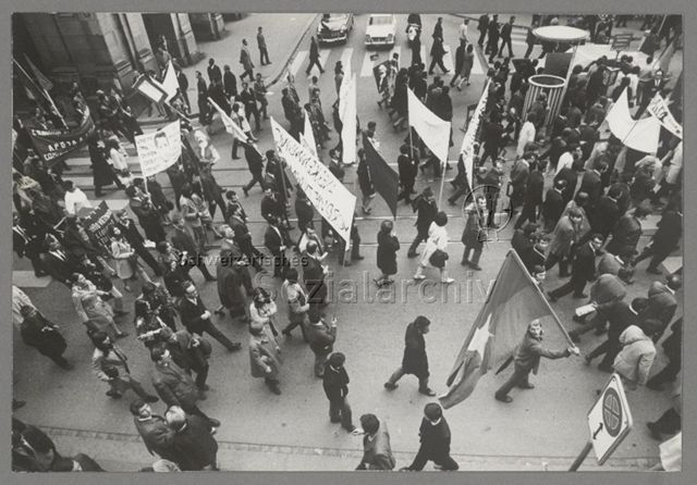 1. Mai 1968, Zürich, mit Vietcong-Fahne: Peter Hürzeler