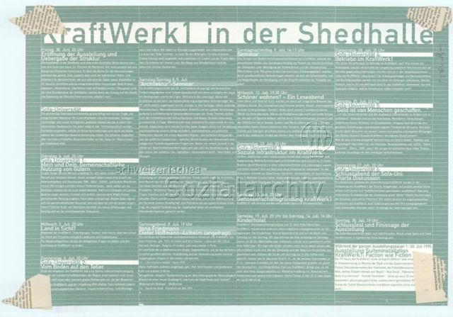 "Kraftwerk 1 - Anders leben in der Stadt" - Programm