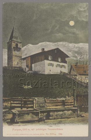 Parpan, 1500m, mit prächtigen Tannenwäldern