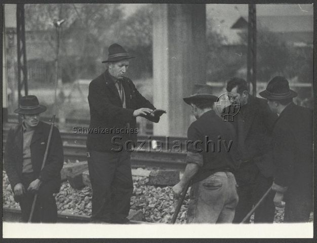 Gleisarbeiter, um 1965, Güterbahnhof Zürich