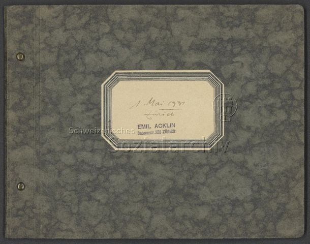 Fotoalbum "1. Mai 1931, Zürich