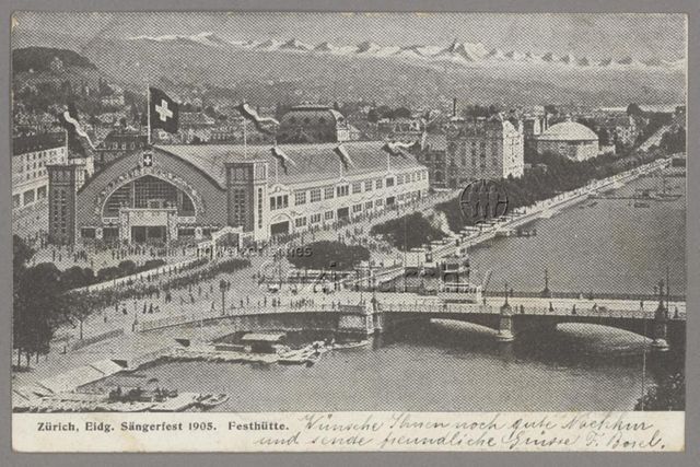 Zürich, Eidgenössisches Sängerfest 1905. Festhütte