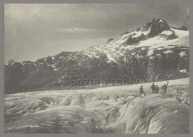 Nägelisgrätli und der Übergang über den Rhonegletscher