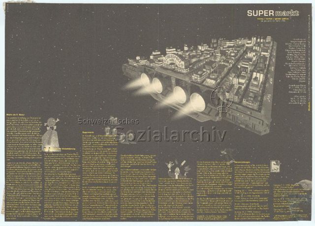 "Supermarkt - money / market / gender politics" - Abbildung einer 'Cyberspace Mall'
