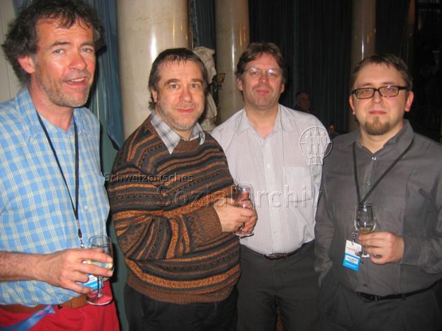 23. ILGA (International Lesbian, Gay, Bisexual, Trans and Intersex Association) World Conference – Geneva (27.03.–03.04.2006, Genf) – v.l.n.r.: Moël Volken, Jean-Paul Guisan, Yves De Matteis, ?
