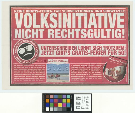 Keine Gratis-Ferien für Schweizerinnen und Schweizer: Volksinitiative nicht rechtsgültig!