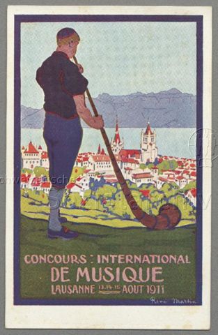 Concours Cantonal et International de Musique, Lausanne 12./13./14./15.08.1911