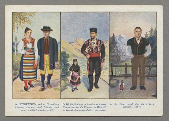 In Schweden und in 18 Ländern sind Männer und Frauen politisch gleichberechtigt.