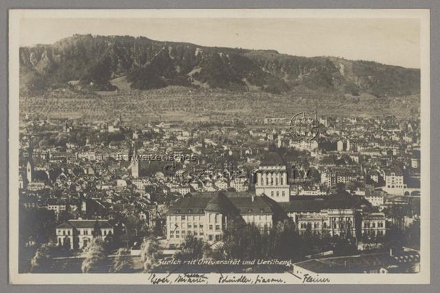 Zürich mit Universität und Uetliberg