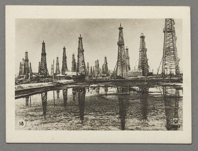 Erdölbohrtürme, Sowjetunion, um 1930