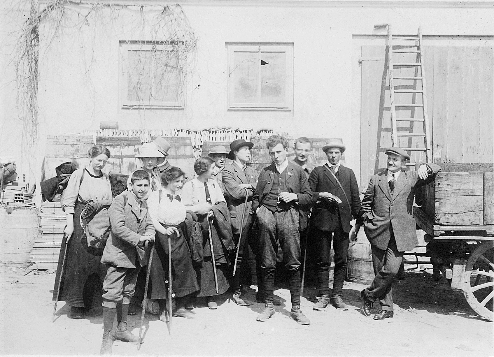 Gruppenporträt der Wandervögel in Lugano (um 1910)