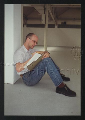 Porträt Harm Lux, Shedhalle, 6. Mai 1989
