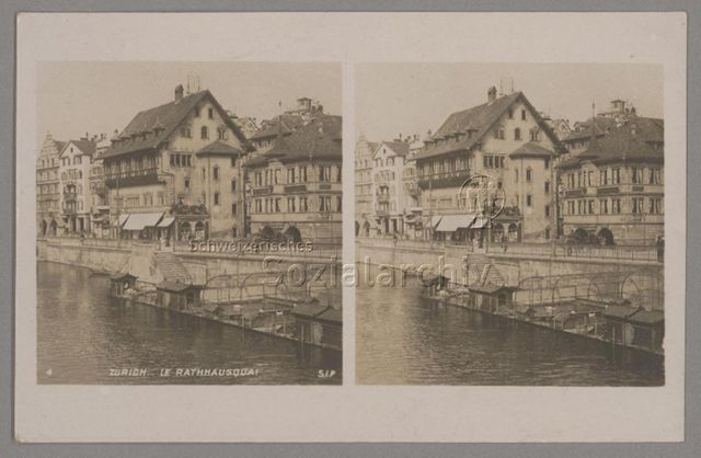 Zurich. Le Rathausquai