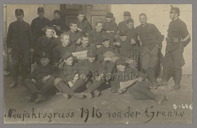 Neujahrsgruss 1916 von der Grenze