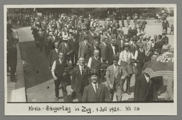 Kreis-Sängertag in Zug. 1. Juli 1928