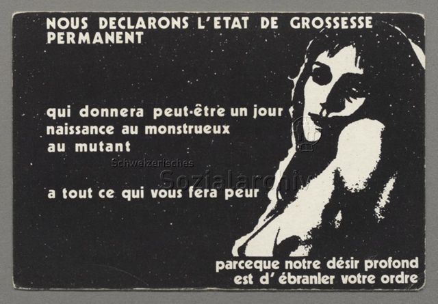 Nous déclarons l'état de grossesse permanent