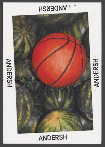 "Andersh", Basketball und Wassermelonen – Werbekampagne der queeren Jugendgruppe "Andersh" aus Schaffhausen (um 2020, Schaffhausen)