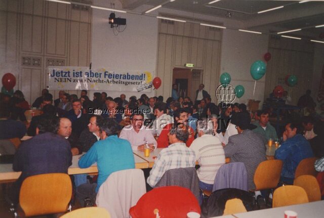Jetzt ist aber Feierabend! NEIN zum Nacht-Arbeitsgesetz! (14. Juni 1996)