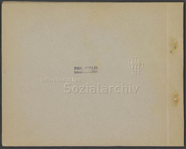 Fotoalbum "1. Mai 1941, Zürich"