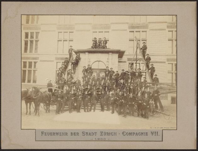 "Feuerwehr der Stadt Zürich, Compagnie VII", 1900