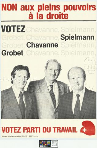 Votez Grobet, Chavanne, Spielmann