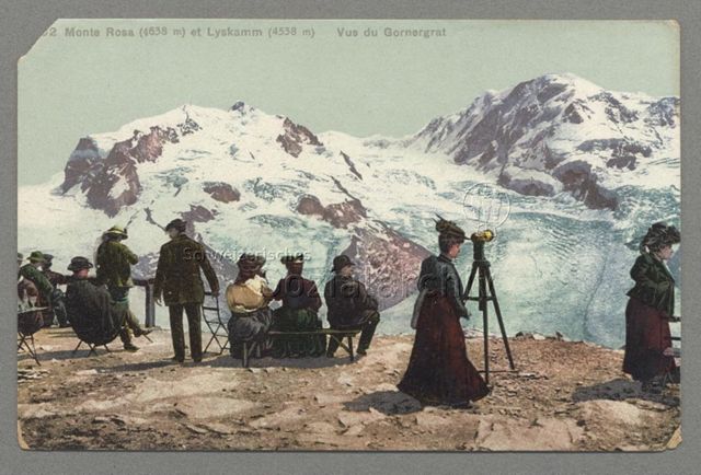 Monte Rosa (4638 m) et Lyskamm (4538 m), Vus du Gornergrat