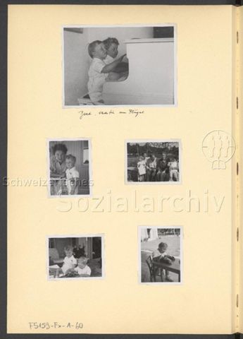 Fotoalbum Nico Kaufmann, 1928–1950 – "Beat, Martin am Flügel" (oben), 1948
