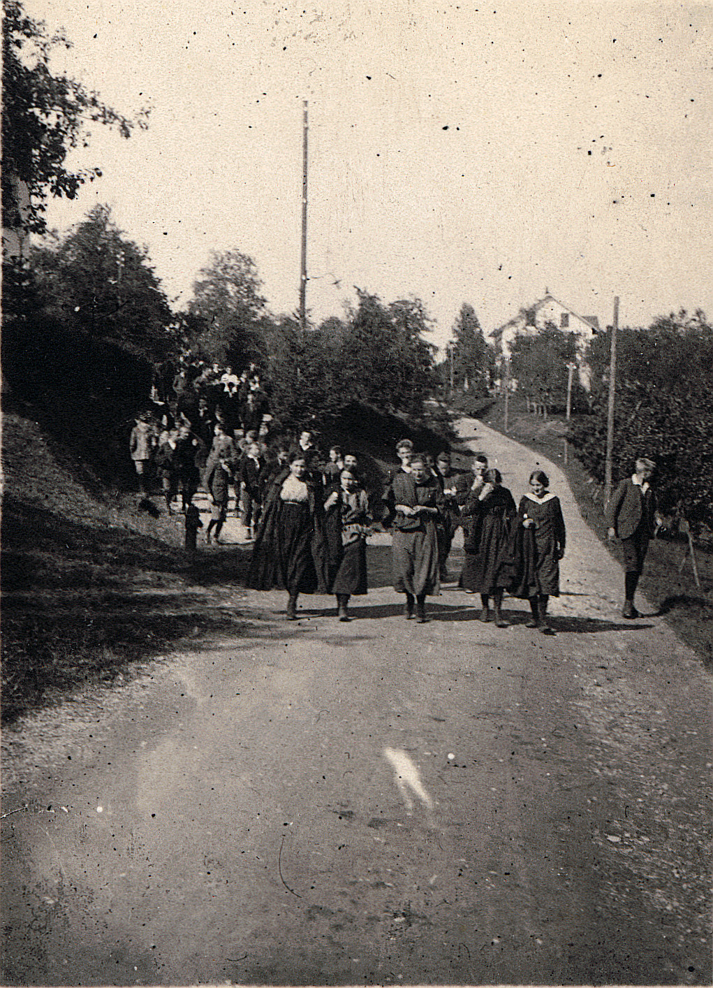 1. Führertag in Fischbach bei Bremgarten (AG): Anmarsch (Herbst 1919)