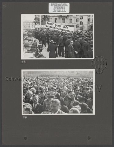 Fotoalbum "1. Mai 1937, Zürich