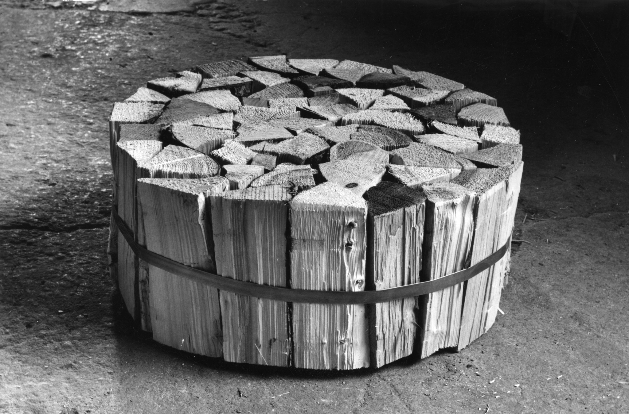 Holzlager an der Turbinenstrasse in Zürich: gebundenes Holz