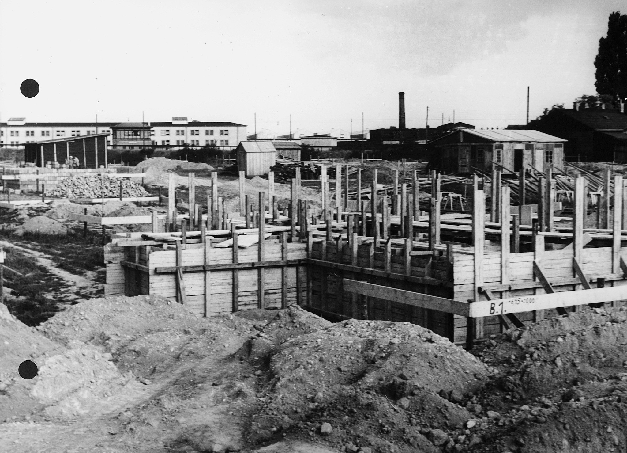 Siedlung für ungarische Flüchtlinge bei Wien: Bauarbeiten im Mai 1958