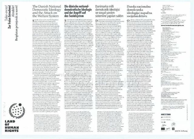 "Die dänische national-demokratische Ideologie und der Angriff auf das Sozialsystem" - Anmerkungen in vier Sprachen