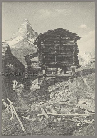 Chalets im Zermattertal und Matterhorn [...]
