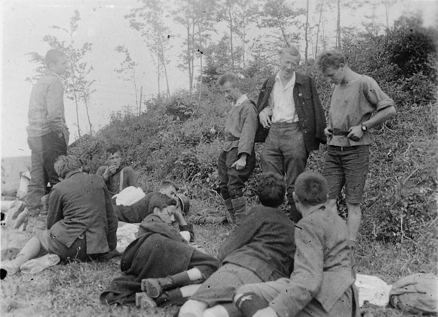 Zusammenkunft auf der Schafmatt (Nähe Aarau) des Bundesvorstandes mit Basler Buben (1920)
