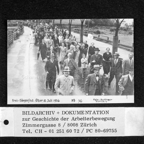"Kreis-Sängerfest Chur, 12. Juli 1936"