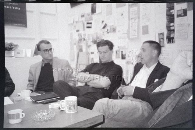 Brunnengespräch, 13. Mai 1989, u.a. mit Albrecht Schnider (rechts)